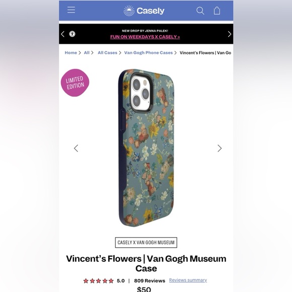 CASELY Vincent’s Flowers | Van Gogh Museum Case 12 PRO MAX•BOLD+MAG SAFE - Picture 8 of 9